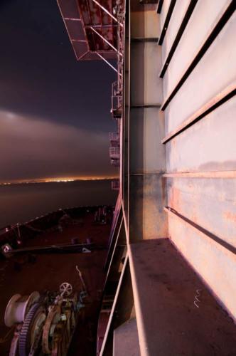 front of the barge